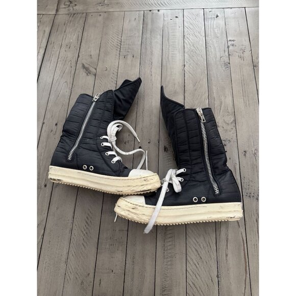 Rick Owens Shoes - Rick Owens DRKSHDW Ramones High Top Sneakers Black White Size 37 7